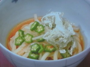 大根のピリ辛うどん