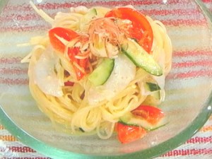 スズキの冷製パスタ