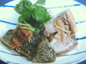 ゴーヤーと豚バラの梅煮