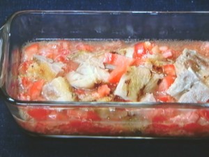 鶏のトマトだしマリネ