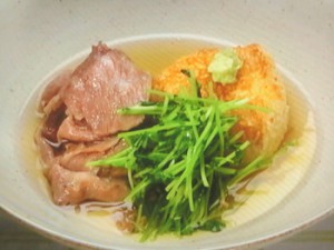 牛しゃぶの汁かけご飯