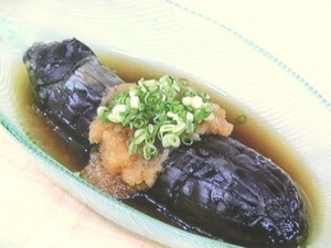 ひんやりなすの揚げびたし