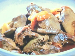 鶏レバーの梅風味煮