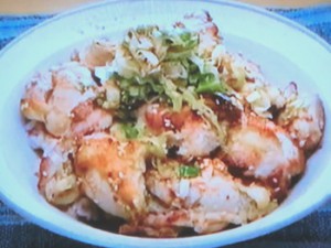 もこみち流 鶏肉のねぎ塩丼