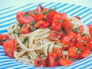超シンプル!トマトと大葉で和風冷製パスタ