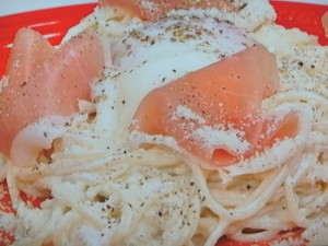 冷製温玉カルボナーラ