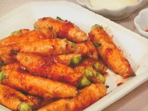 オクラの肉巻き照り焼き