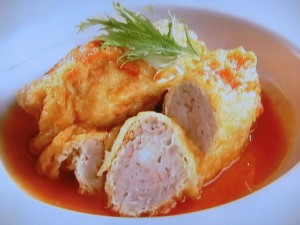 油揚げのロールキャベツ風