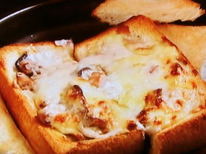 きのことベーコンのパングラタン