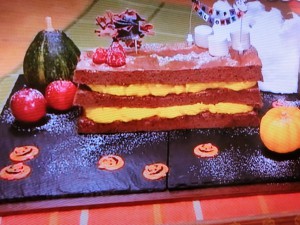 もこみち流 かぼちゃクリームとチョコレートケーキのミルフィーユ