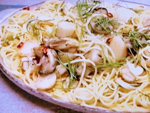 もこみち流 カキとホタテの和風パスタ