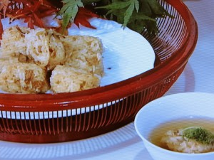 きのこ坦々のいぶしおにぎり