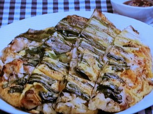 かきとねぎのミックスチヂミ