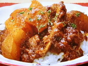 手割り大根とスペアリブのさらっと欧風カレー