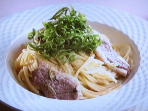 鴨ねぎパスタ