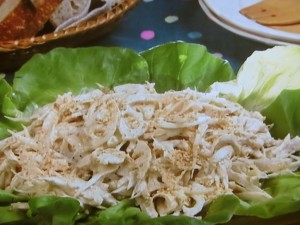 ごぼう、れんこん、鶏肉のごまマヨサラダ