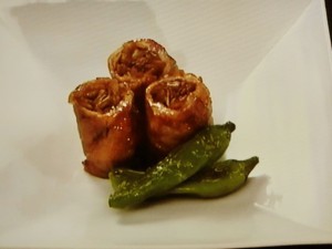 豚ロース肉の八幡巻き