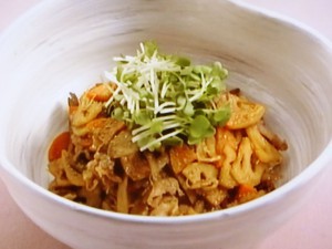 豚肉と根菜の時雨煮