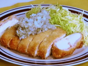 豆腐の焼きカツ磯辺おろしソース