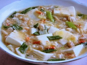かにと豆腐の煮込み