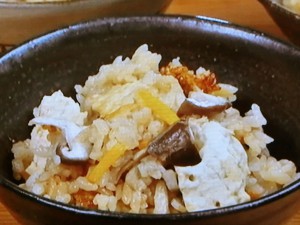豆腐の炊き込みごはん