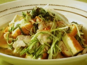 水菜と豚肉のサッと煮