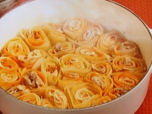 大根と豚肉のくるくる蒸し鍋