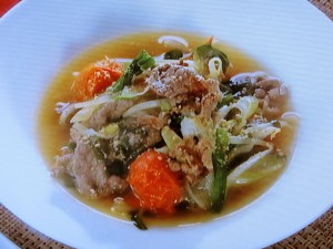 香味野菜と牛肉のスープ