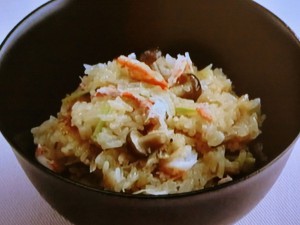 蟹おこわ
