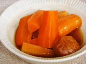 春にんじんの梅煮
