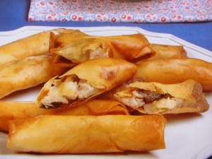 さわらとうどのチーズ春巻き