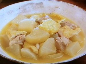 鶏肉、大根、油揚げの炊き合わせ