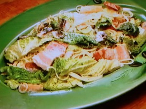 もこみち流 パンチェッタとサボイキャベツのクリームパスタ