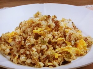 牛肉とふきのとうのチャーハン