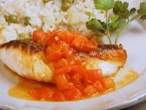 鯛のソテー トマトソース