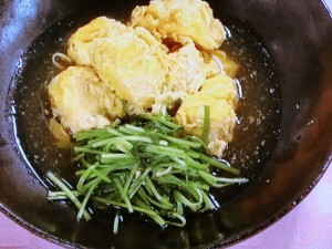 ほたてとセリの黄身煮