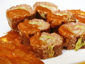 逆ロールキャベツバーニャカウダソース添え
