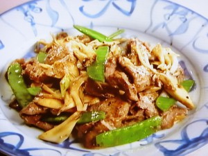 牛肉と舞茸の黒こしょう炒め