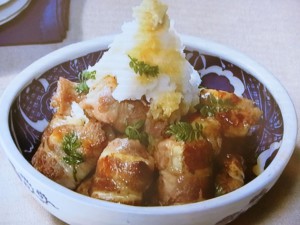 肉巻き揚げだし豆腐