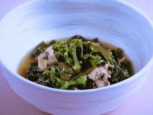 菜の花とわかめの炒め煮