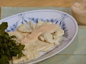 鶏むね肉のカルパッチョ風
