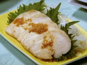 ヨーグルトサラダチキンの香味だれ