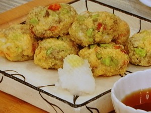 エビとソラマメのがんも