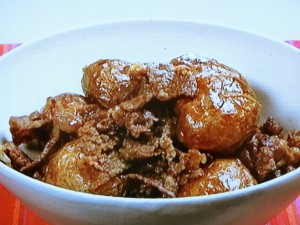 新じゃがと牛肉の甘辛煮