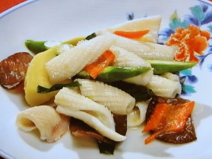 スルメイカの塩味炒め