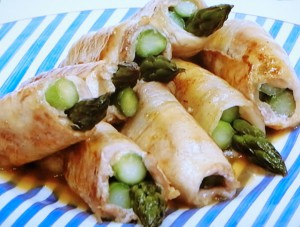 アスパラの豚肉巻き☆照りマヨ生姜たれ☆