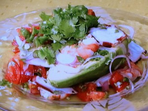 パクチーと魚介のマリネサラダ