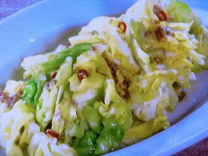 キャベツのアンチョビ炒め