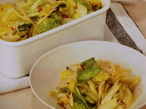 キャベツのピリ辛甘酢漬け