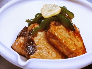 かつおのにんにくじょうゆ焼き